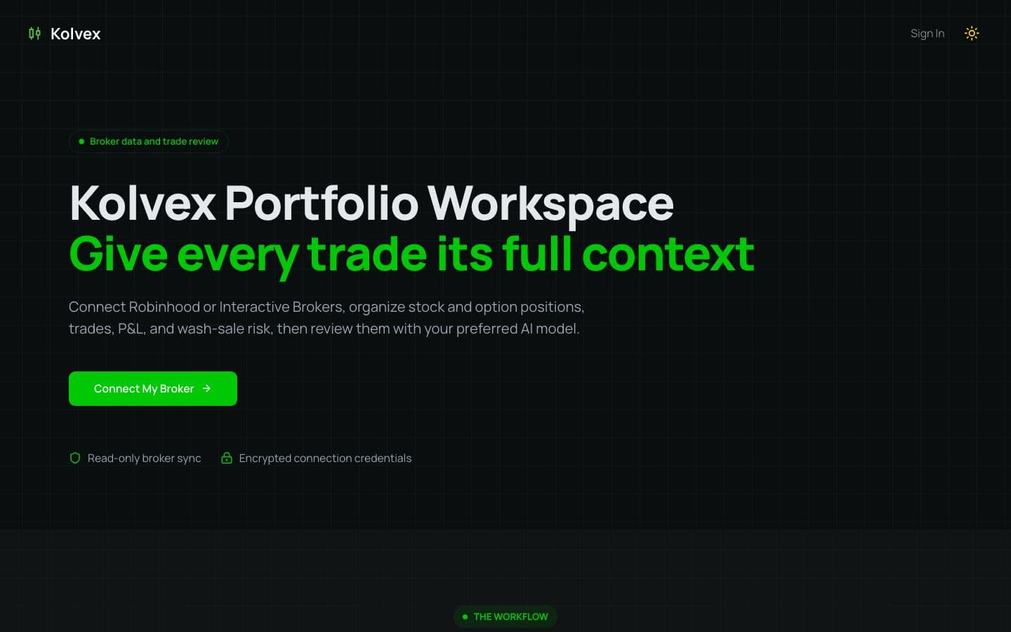Kolvex.app — Broker Portfolio and AI Trade Review